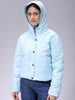 Women's Regular Fit Solid Hooded Puffer Jacket