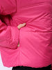Women's Pink Relaxed Solid Quilted Jacket