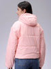 Women's Regular Fit Solid Hooded Puffer Jacket