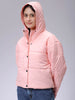 Women's Regular Fit Solid Hooded Puffer Jacket
