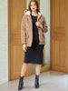 Women's Beige Regular Fit Solid Parka Jacket
