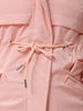 Women's Pink Regular Fit Solid Parka Jacket