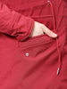 Women's Maroon Regular Fit Solid Parka Jacket