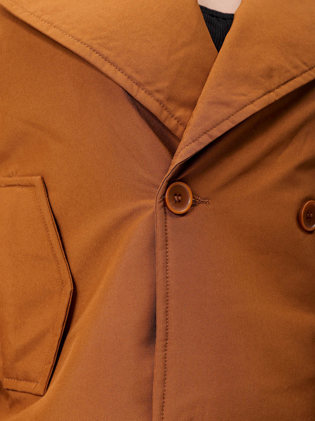 Women's Brown Straight Solid Trench Coat