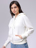 Women's Relaxed Fit Solid Front Open Sweatshirt