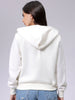 Women's Relaxed Fit Solid Front Open Sweatshirt