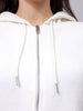 Women's Relaxed Fit Solid Front Open Sweatshirt