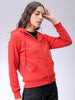 Women's Relaxed Fit Solid Front Open Sweatshirt