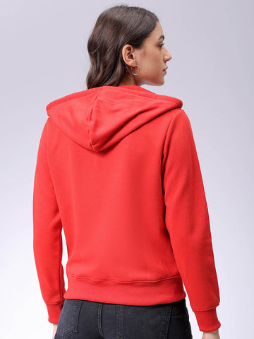 Women's Relaxed Fit Solid Front Open Sweatshirt