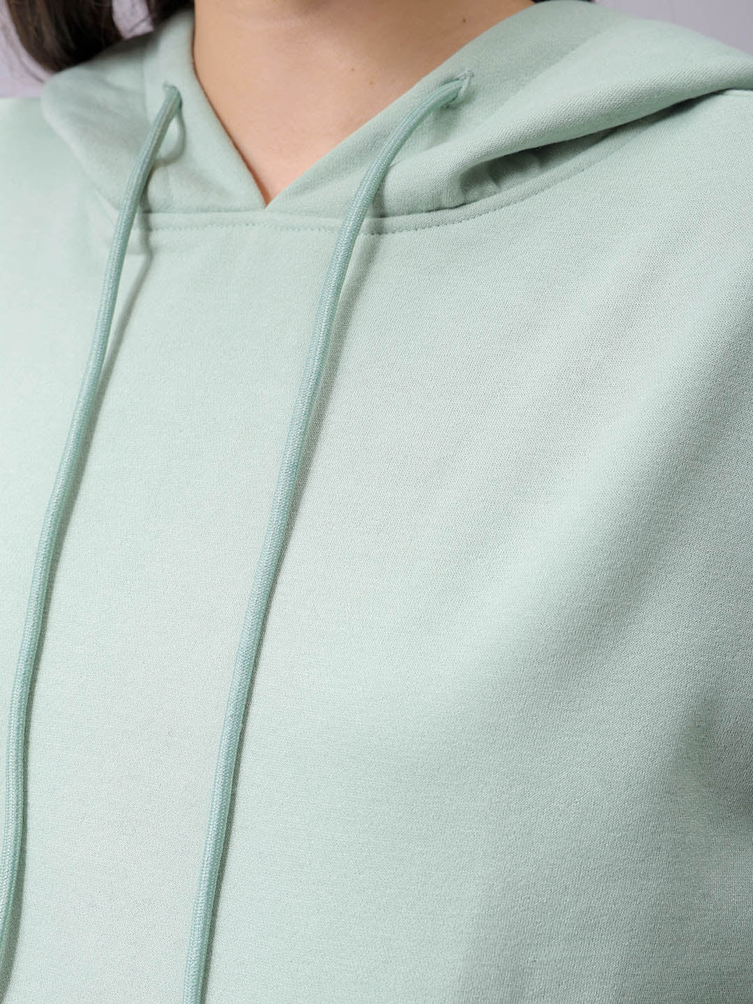 Women's Drop Shoulder Graphic Printed Hooded Sweatshirt