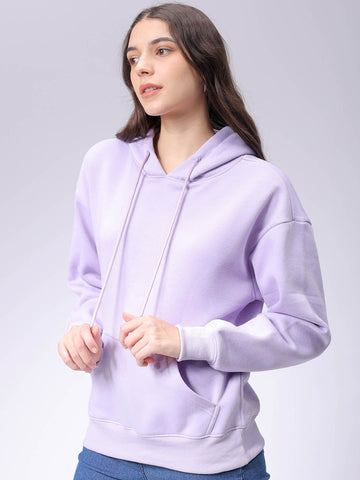 Women's Drop Shoulder Backprinted Hooded Sweatshirt