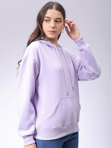 Women's Drop Shoulder Backprinted Hooded Sweatshirt