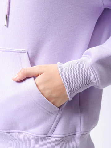 Women's Drop Shoulder Backprinted Hooded Sweatshirt