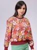 Women's Relaxed Fit Floral Crewneck Sweatshirt