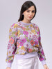 Women's Relaxed Fit Floral Crewneck Sweatshirt