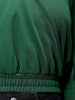 Women's Green Regular Fit Solid Regular Wrap Sweatshirt