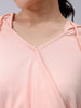 Women's Pink Regular Fit Solid Wrap Sweatshirt