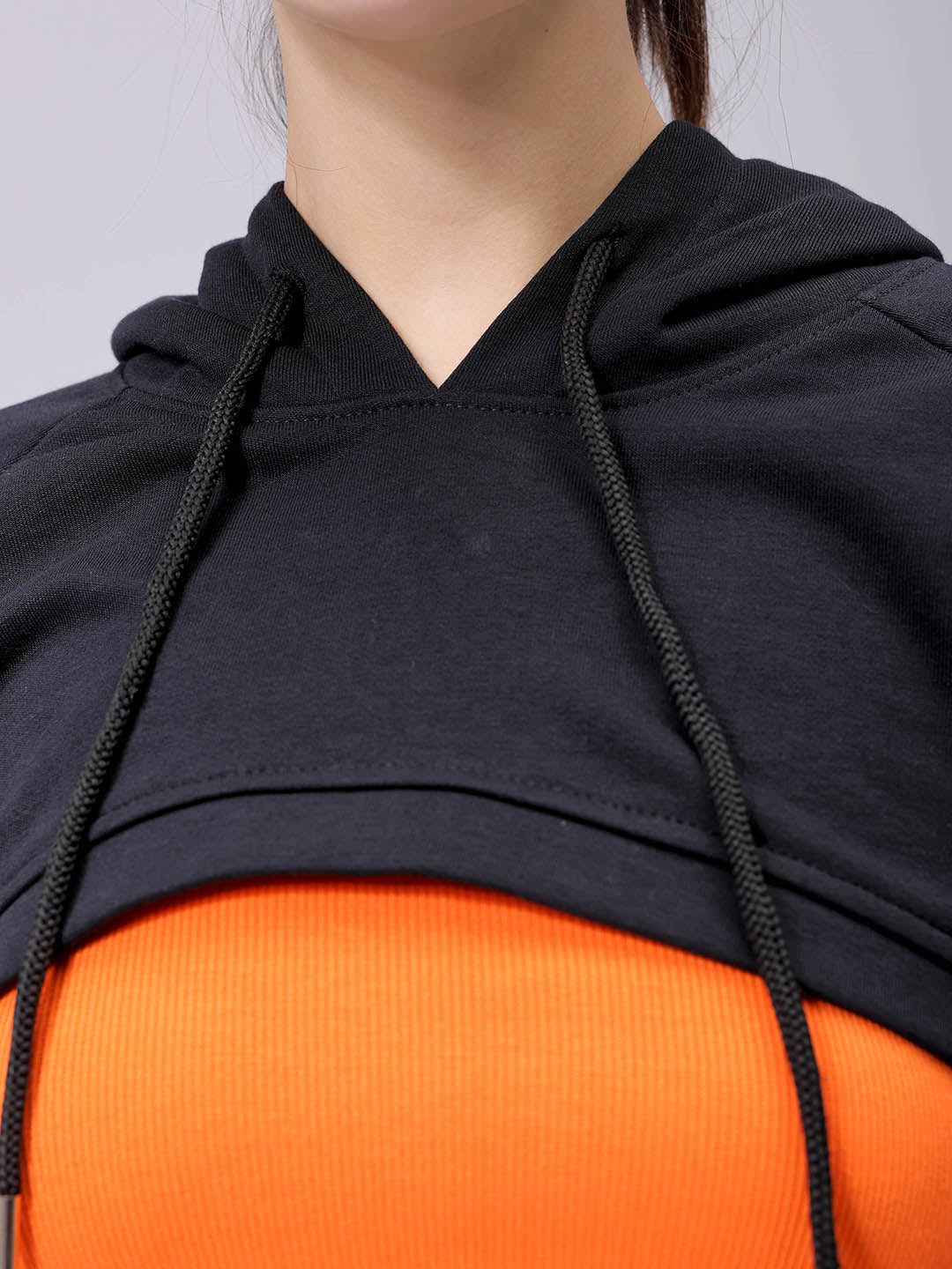 Women's Relaxed Fit Solid Hooded Sweatshirt