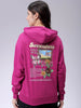 Women's Loose Fit Graphic Back Printed Hooded Sweatshirt
