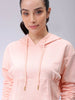 Women's Pink Fitted Solid Corset Sweatshirt