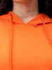 Women's Orange Fitted Solid Corset Sweatshirt