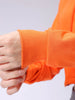 Women's Orange Fitted Solid Corset Sweatshirt