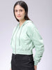 Women's Relaxed Fit Solid Front Open Sweatshirt