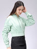 Women's Relaxed Fit Solid Front Open Sweatshirt