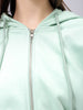 Women's Relaxed Fit Solid Front Open Sweatshirt