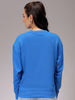 Women's Blue Boxy Fit Looney Tunes Long Sweatshirt