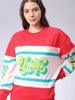 Women's Drop Shoulder Colourblocked Crew Neck Sweatshirt