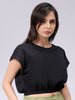 Women's Black Regular Fit Solid Top