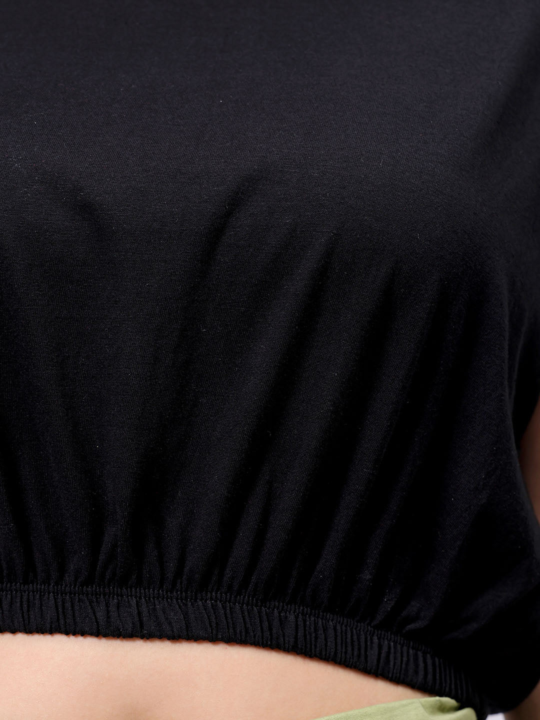 Women's Black Regular Fit Solid Top