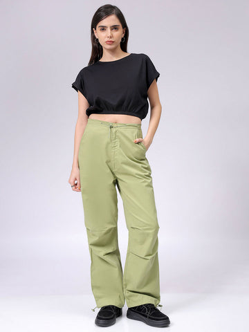 Women's Black Regular Fit Solid Top