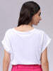 Women's White Regular Fit Solid Top
