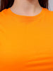 Women's Slim Fit Solid Cropped Crew Neck Tshirt