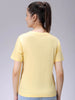 Women's Yellow Regular Fit Solid T-Shirt