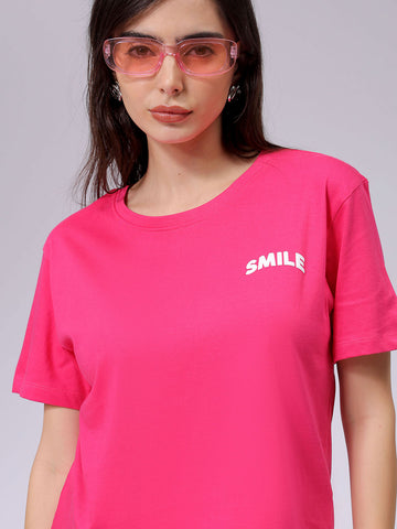 Women's Relaxed Fit Solid Crew Neck Tshirt