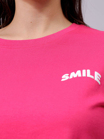 Women's Relaxed Fit Solid Crew Neck Tshirt