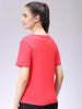 Women's Red Regular Fit Solid T-Shirt