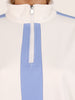 Women's Cream Relaxed Fit Colourblocked Casual Coordinates