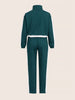 Women's Green Relaxed Fit Colourblocked Casual Coordinates