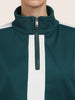 Women's Green Relaxed Fit Colourblocked Casual Coordinates