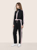 Women's Black Relaxed Fit Colourblocked Casual Coordinates