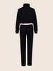 Women's Black Relaxed Fit Colourblocked Casual Coordinates