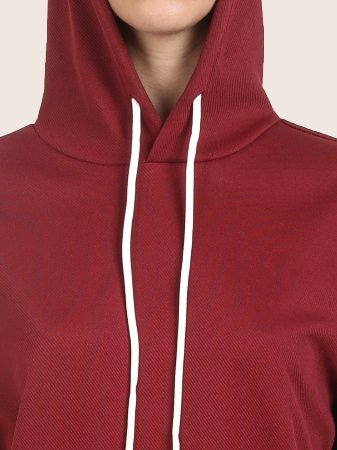 Women's Maroon Relaxed Fit Colourblocked Casual Coordinates
