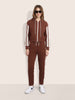 Women's Brown Relaxed Fit Colourblocked Casual Coordinates