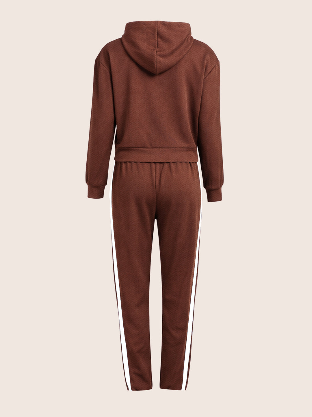 Women's Brown Relaxed Fit Colourblocked Casual Coordinates