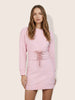 Women's Pink Relaxed Fit Solid Casual Dress