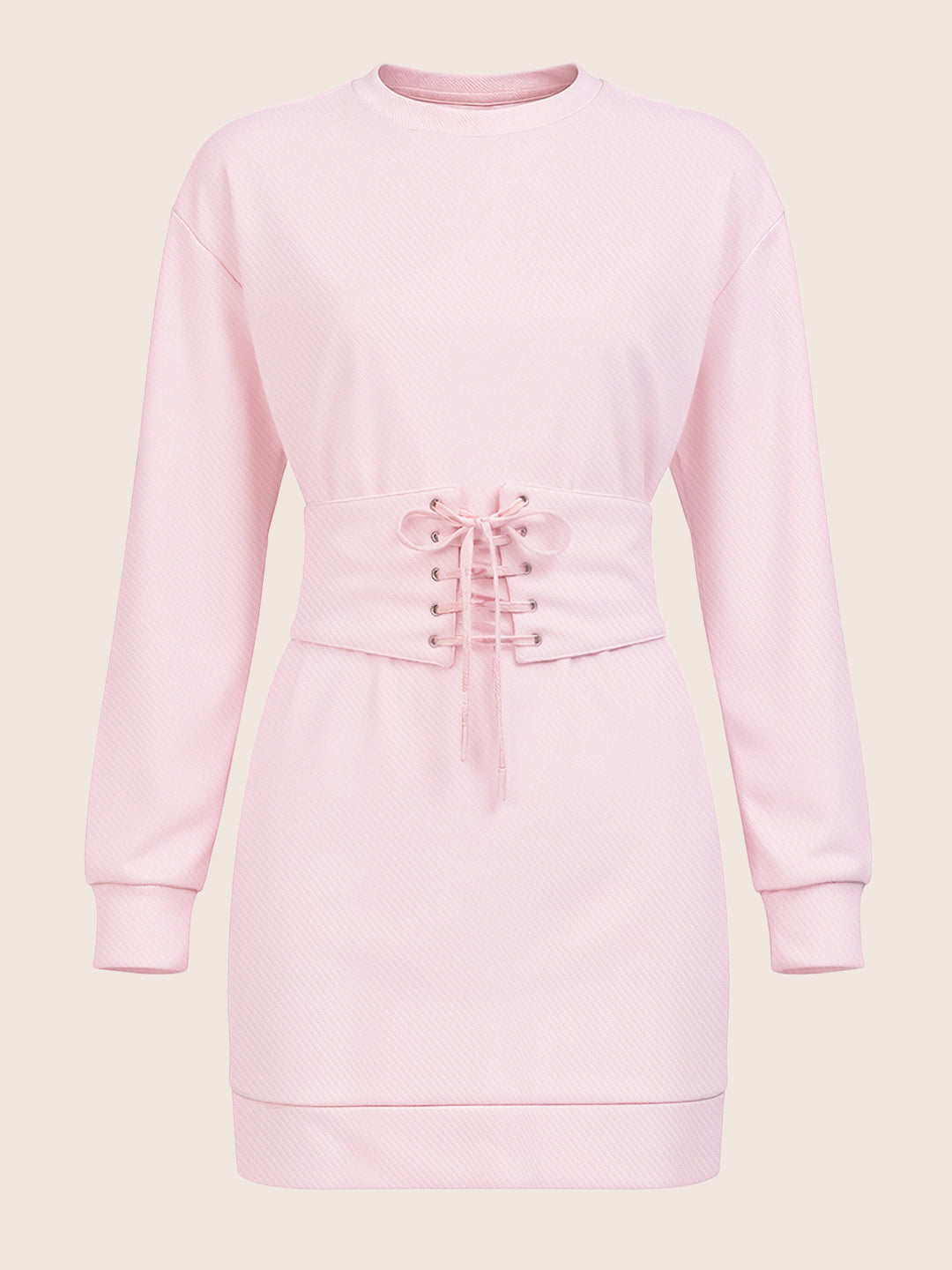 Women's Pink Relaxed Fit Solid Casual Dress